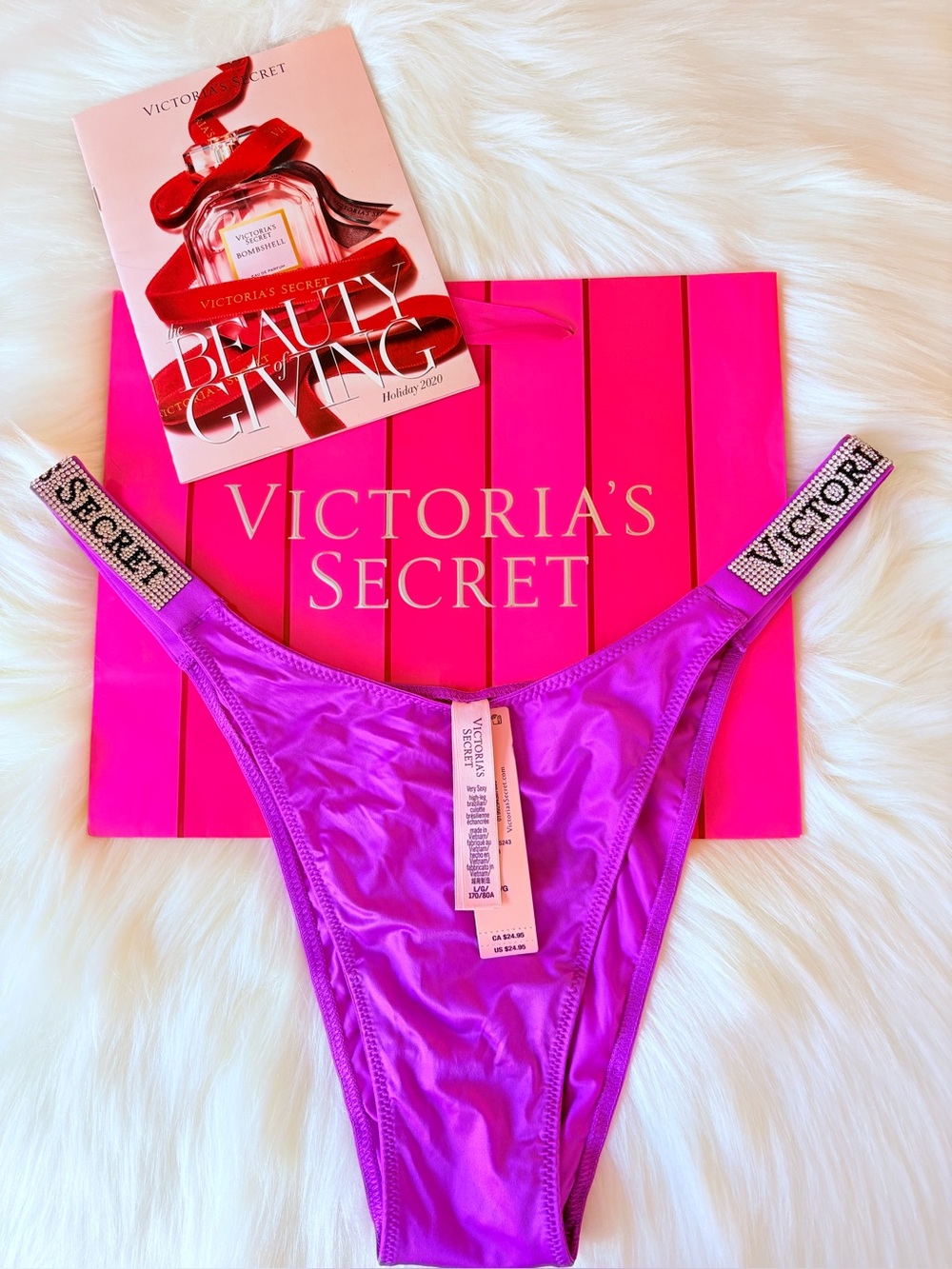 🩷🩷 Victoria’s Secret logo shine strap panty (L)🩷🩷
